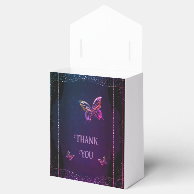 Elegante Mauve- und Goldhochzeit Geschenkschachtel (Geöffnet)