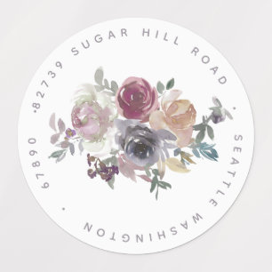Elegante Mauve Watercolor Rücksendeadresse Etiketten