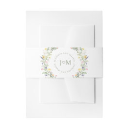 Elegante Meadow Blume Monogram Wedding Bly Band
