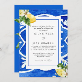 Elegante mediterrane Flora und Fauna ohne Eltern H Einladung