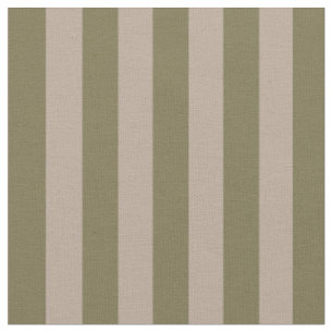 Elegante mediterrane Olive Green Beige Streifen Stoff