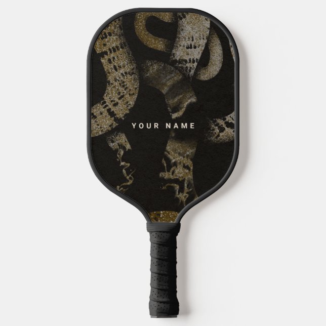 Elegante Medusa Snakes Luxus Kunst Pickleball Schläger (Vorderseite)
