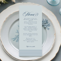 Elegante Meereshafenehe mit blauer Streifenhochzei