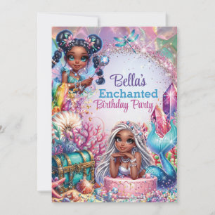 Elegante Meerjungfrau Fantasy-Party-Einladung Einladung