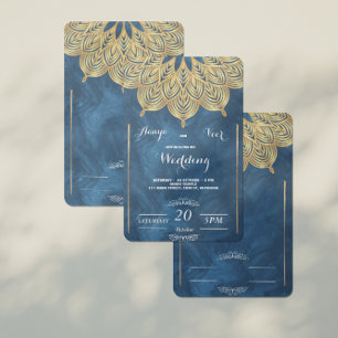 Elegante Mehndi-Hochzeitseinladung Einladung
