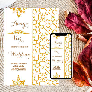 Elegante Mehndi-Hochzeitseinladung Einladung