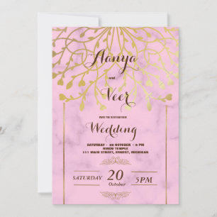 Elegante Mehndi-Hochzeitseinladung Einladung