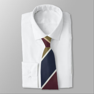 Elegante mehrfarbige Regimentsstreifen Krawatte