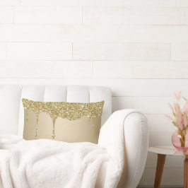 Elegante Melting Gold Glittery Glam Lendenkissen