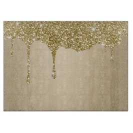 Elegante Melting Gold Glittery Glam Schneidebrett
