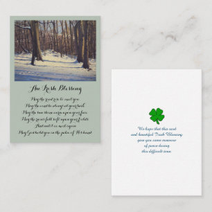 Elegante Memorial Funeral Sympathy Card Visitenkarte