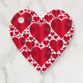 elegante Metallic Rotherherzen, stilvoll Geschenkanhänger