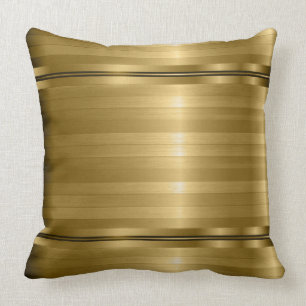 Elegante metallische Goldstreifen Kissen