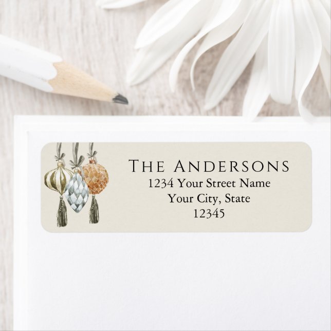 Elegante Metallische Ornamente Weihnachtsfeiertag (Insitu)