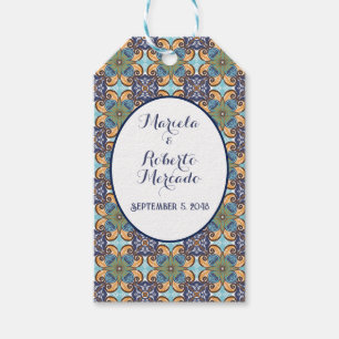 Elegante mexikanische Floral Talavera Wedding Geschenkanhänger