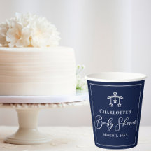 Elegante Midnight Blue Baby Shower Personalisiert