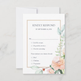Elegante Midsommer Watercolor Florals | Wahl des E RSVP Karte