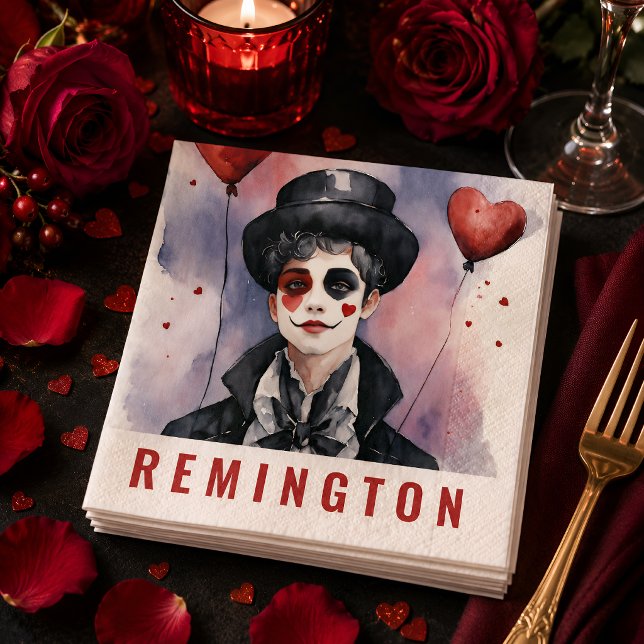 Elegante Mime Geburtstagsservietten Serviette (Von Creator hochgeladen)
