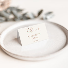 Elegante Minimal Botanische Hochzeiten Platzkarten Tischnummer