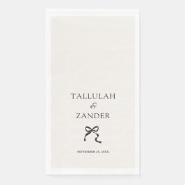 Elegante Minimal Bow Wedding Serviette