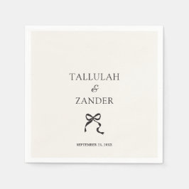 Elegante Minimal Bow Wedding Serviette