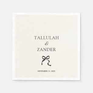 Elegante Minimal Bow Wedding Serviette