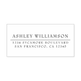 Elegante Minimal Chic Rücksendeadresse Permastempel