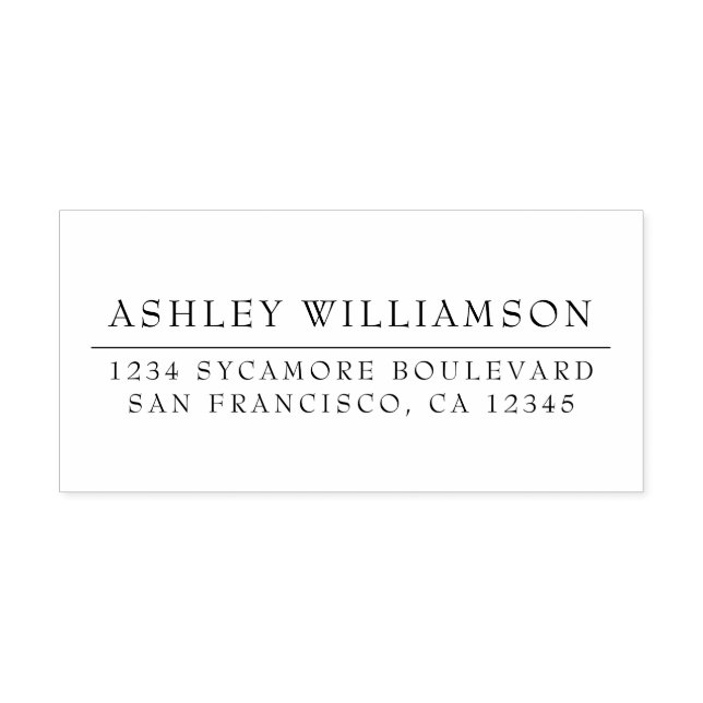 Elegante Minimal Chic Rücksendeadresse Permastempel (Design)
