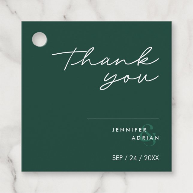 Elegante Minimal Eerie Schwarzes Gastgeschenk Hoch Geschenkanhänger (Vorderseite)