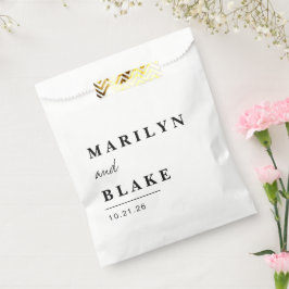 Elegante Minimal Einfache Gastgeschenk Hochzeit Ta Geschenktütchen