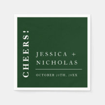 Elegante Minimal Emerald Green Moderne Hochzeit