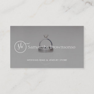 Elegante Minimal-Logo-Schmuck-Boutique-Foto-Promo Visitenkarte