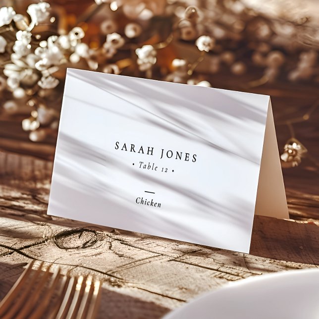 Elegante Minimal Moderne Kalligraphie Script Hochz Platzkarte (Von Creator hochgeladen)