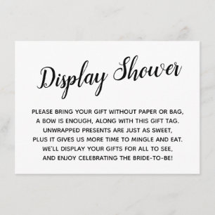 Elegante, Minimal No Wrap Brautparty Geschenkkarte Begleitkarte