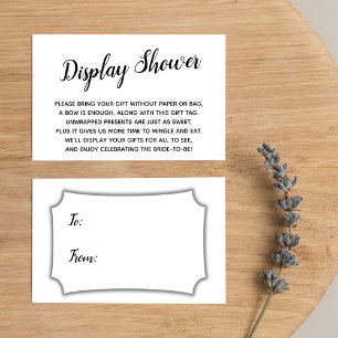 Elegante, Minimal No Wrap Brautparty Geschenkkarte Begleitkarte