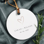 Elegante Minimal Simple Blush Pink Heart Wedding Geschenkanhänger<br><div class="desc">Wenn Sie weitere Anpassungen benötigen,  schreiben Sie mir bitte an yellowfebstudio@gmail.com.</div>