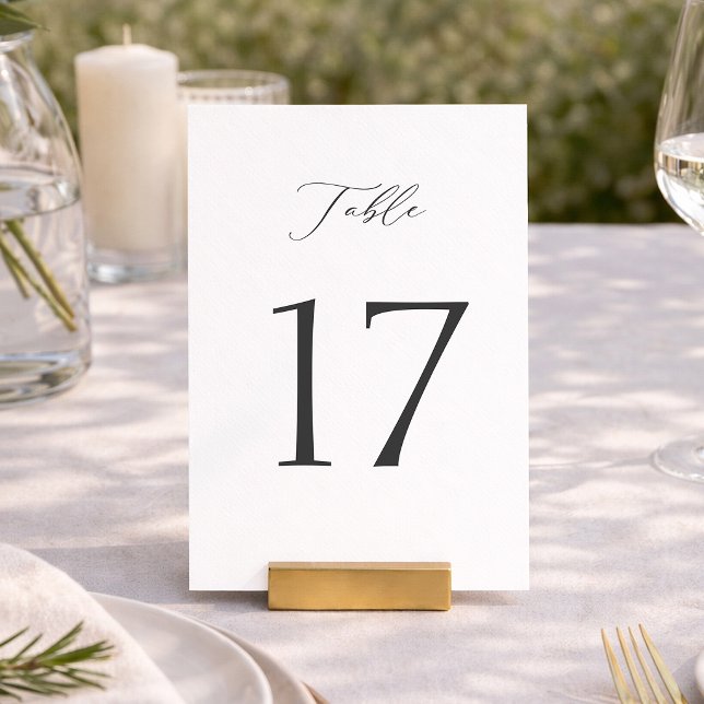Elegante Minimal-Tabellennummern 1–19 Einladung (Von Creator hochgeladen)