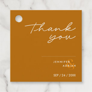 Elegante Minimal Tiger's Eye Moderne Hochzeit Geschenkanhänger