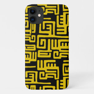 Elegante minimale afrikanische Tribal Muster Gelbe Case-Mate iPhone Hülle