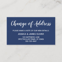 Elegante, minimale Änderung der "Address Navy Blue