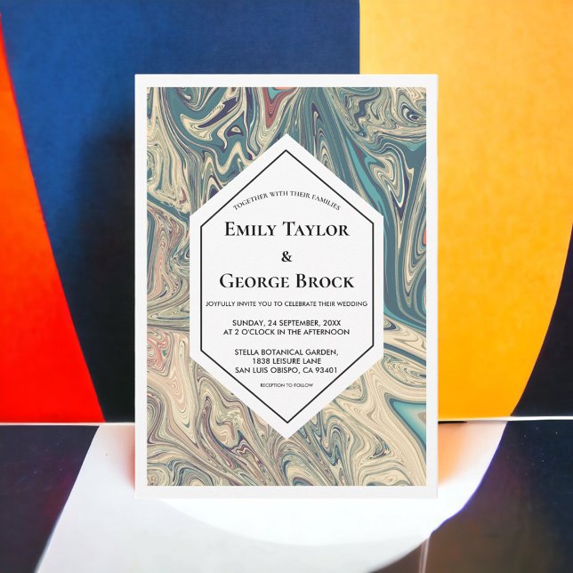 Elegante Minimale Bohemische künstlerische Abstrak Einladung (Von Creator hochgeladen)