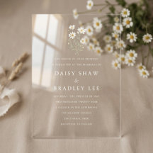 Elegante Minimale Gänseblümchen-Blumenhochzeit