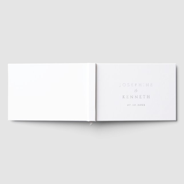 Elegante Minimale Hochzeit Gästebuch (Voll)