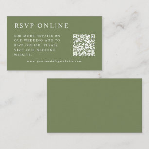 Elegante minimale Online-RSVP-Hochzeit Begleitkarte