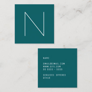 Elegante minimale schlichte schattierte Fichte Quadratische Visitenkarte
