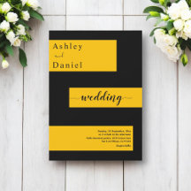 Elegante minimale Schwarz und Gold Moderne schicke