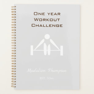 Elegante minimale stilvolle Fitness Gewicht blau Planer