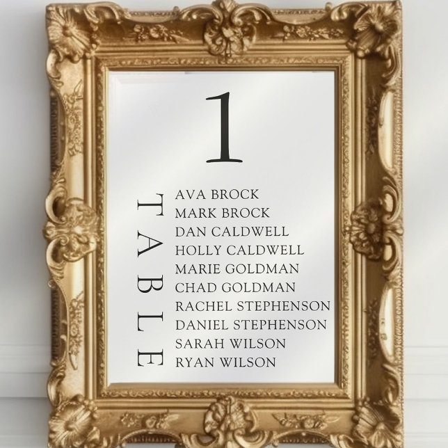 Elegante minimale Tischnummer (Von Creator hochgeladen)