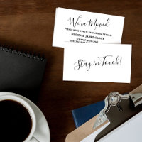 Elegante, minimale Typografie "We ve Moved" Karte