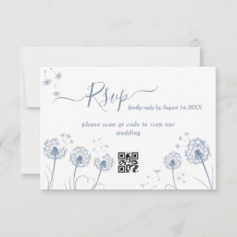 Elegante Minimale Wildblume Rustikale Hochzeit RSVP Karte